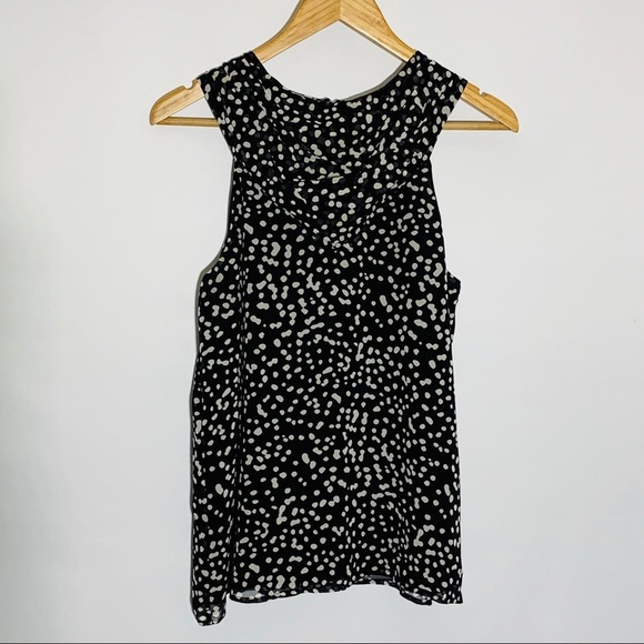 MICHAEL Michael Kors // Silk Black and White Sleeveless Top - Picture 2 of 6